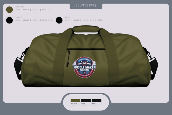 Duffle Bag, Muscle Maker Academy, Space Force, Teamtime, Team time, sublimation, custom sports apparel, team uniforms, spirit wear, spiritwear, sports uniforms, custom shirts, team store, custom team store, fundraiser sports, apparel fundraiser
