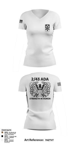 Womens Short Sleeve Vneck Shirt, 2/43 ADA, Army, Teamtime, Team time, sublimation, custom sports apparel, team uniforms, spirit wear, spiritwear, sports uniforms, custom shirts, team store, custom team store, fundraiser sports, apparel fundraiser
