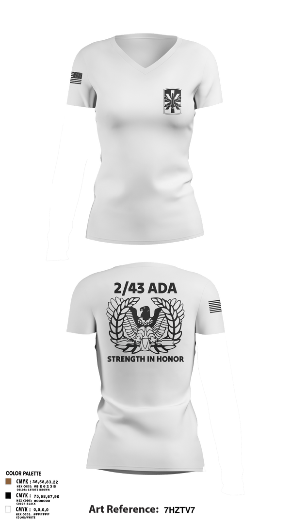Womens Short Sleeve Vneck Shirt, 2/43 ADA, Army, Teamtime, Team time, sublimation, custom sports apparel, team uniforms, spirit wear, spiritwear, sports uniforms, custom shirts, team store, custom team store, fundraiser sports, apparel fundraiser