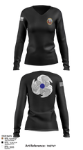 1-222nd AVN RGT 56947189 Women's Long Sleeve V-neck Shirt - 3