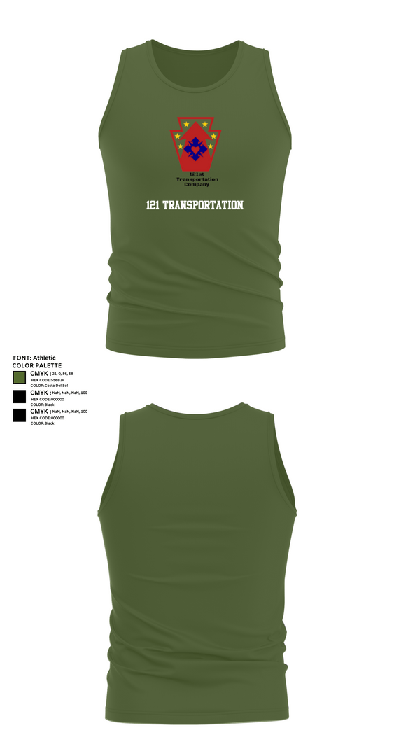 Tank Top, 121 transportation, National Guard, Teamtime, Team time, sublimation, custom sports apparel, team uniforms, spirit wear, spiritwear, sports uniforms, custom shirts, team store, custom team store, fundraiser sports, apparel fundraiser