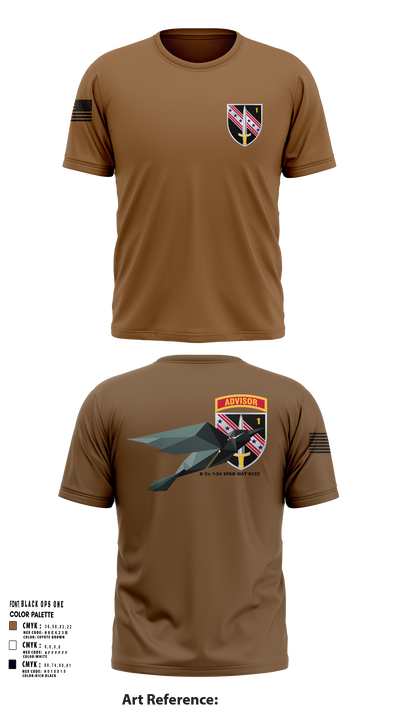 B Co 1-54 SFAB MAT 6122 Short Sleeve Performance Shirt - 126