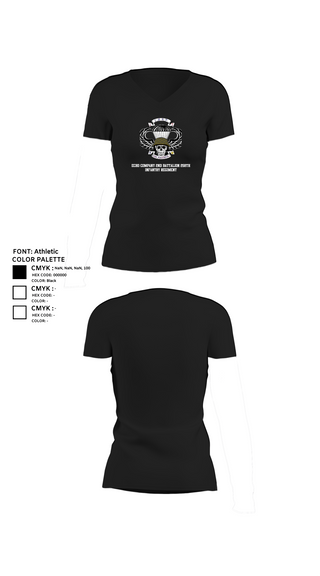 Womens Short Sleeve Vneck Shirt, Echo company 2nd battalion 258th infantry regiment, Army, Teamtime, Team time, sublimation, custom sports apparel, team uniforms, spirit wear, spiritwear, sports uniforms, custom shirts, team store, custom team store, fundraiser sports, apparel fundraiser