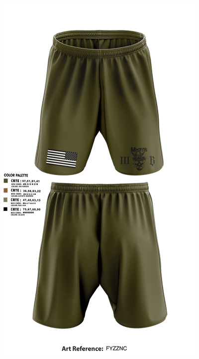3B 1-325 AIR, 2BCT, 82ND ABN DIV 78191368 Athletic Shorts With Pockets - 109