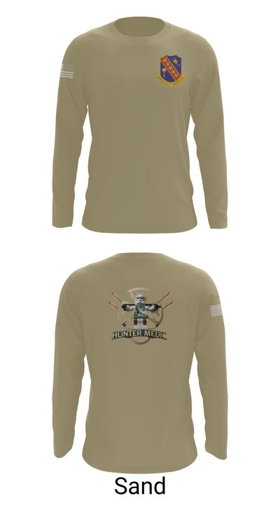 1-148th HHB Medics 16650436 Long Sleeve Performance Shirt 82