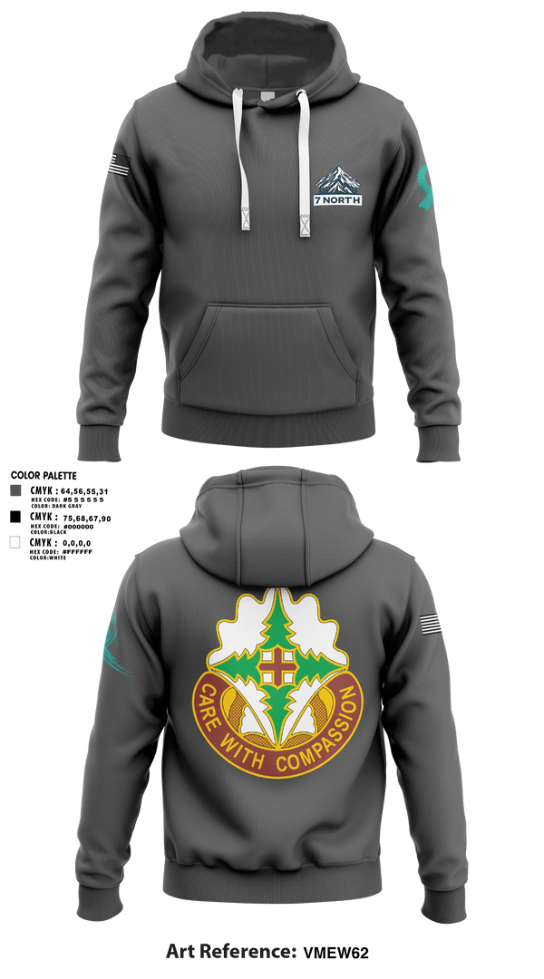 Hoodie, 627th Hospital Center, Army, Teamtime, Team time, sublimation, custom sports apparel, team uniforms, spirit wear, spiritwear, sports uniforms, custom shirts, team store, custom team store, fundraiser sports, apparel fundraiser