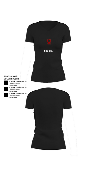 647 RSG 4218296 Women's Short Sleeve V-neck Shirt - 24