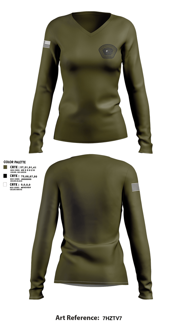 Womens Long Sleeve Vneck Shirt, Meadville SRT, Police, Teamtime, Team time, sublimation, custom sports apparel, team uniforms, spirit wear, spiritwear, sports uniforms, custom shirts, team store, custom team store, fundraiser sports, apparel fundraiser