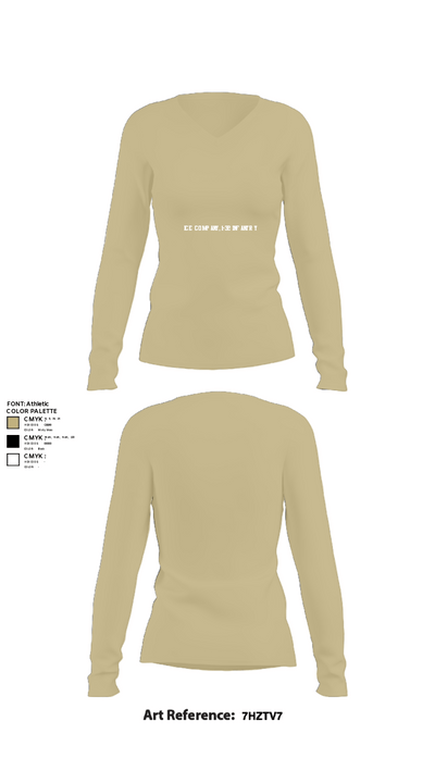 Ice Company, 1-32 Infantry 87671001 Women's Long Sleeve V-neck Shirt - 82