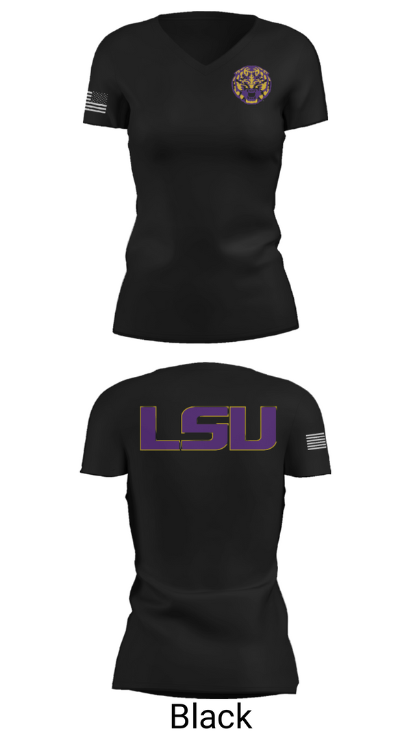 Women's Short Sleeve Vneck Shirt, Louisiana State University, Spirit Store, Teamtime, Team time, sublimation, custom sports apparel, team uniforms, spirit wear, spiritwear, sports uniforms, custom shirts, team store, custom team store, fundraiser sports, apparel fundraiser