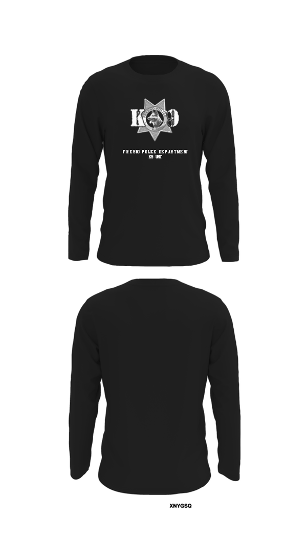 Long Sleeve Performance Shirt, Fresno Police Department K9 Unit, Police, Teamtime, Team time, sublimation, custom sports apparel, team uniforms, spirit wear, spiritwear, sports uniforms, custom shirts, team store, custom team store, fundraiser sports, apparel fundraiser