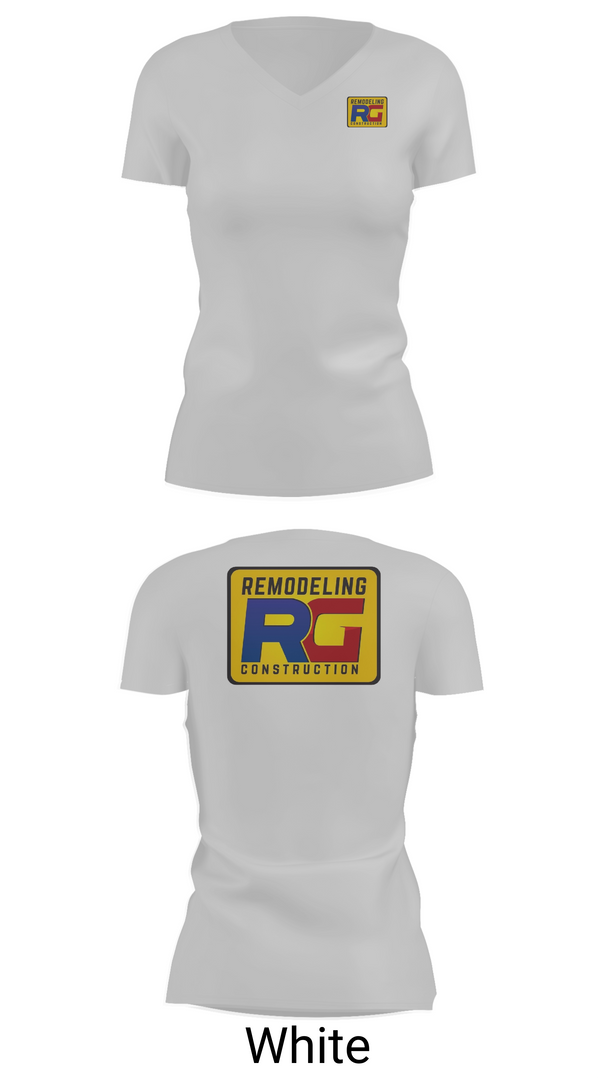 Womens Short Sleeve Vneck Shirt, Rg remodeling, , Teamtime, Team time, sublimation, custom sports apparel, team uniforms, spirit wear, spiritwear, sports uniforms, custom shirts, team store, custom team store, fundraiser sports, apparel fundraiser