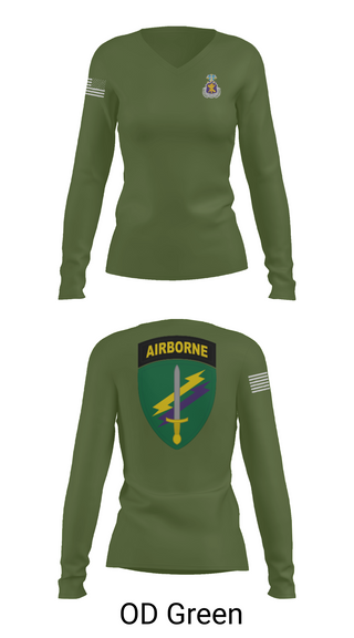 Womens Long Sleeve Vneck Shirt, Civil Affairs Schoolhouse, , Teamtime, Team time, sublimation, custom sports apparel, team uniforms, spirit wear, spiritwear, sports uniforms, custom shirts, team store, custom team store, fundraiser sports, apparel fundraiser