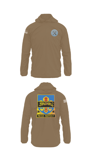 Windbreaker, HHD, 415th Military Intelligence Battalion, National Guard, Teamtime, Team time, sublimation, custom sports apparel, team uniforms, spirit wear, spiritwear, sports uniforms, custom shirts, team store, custom team store, fundraiser sports, apparel fundraiser