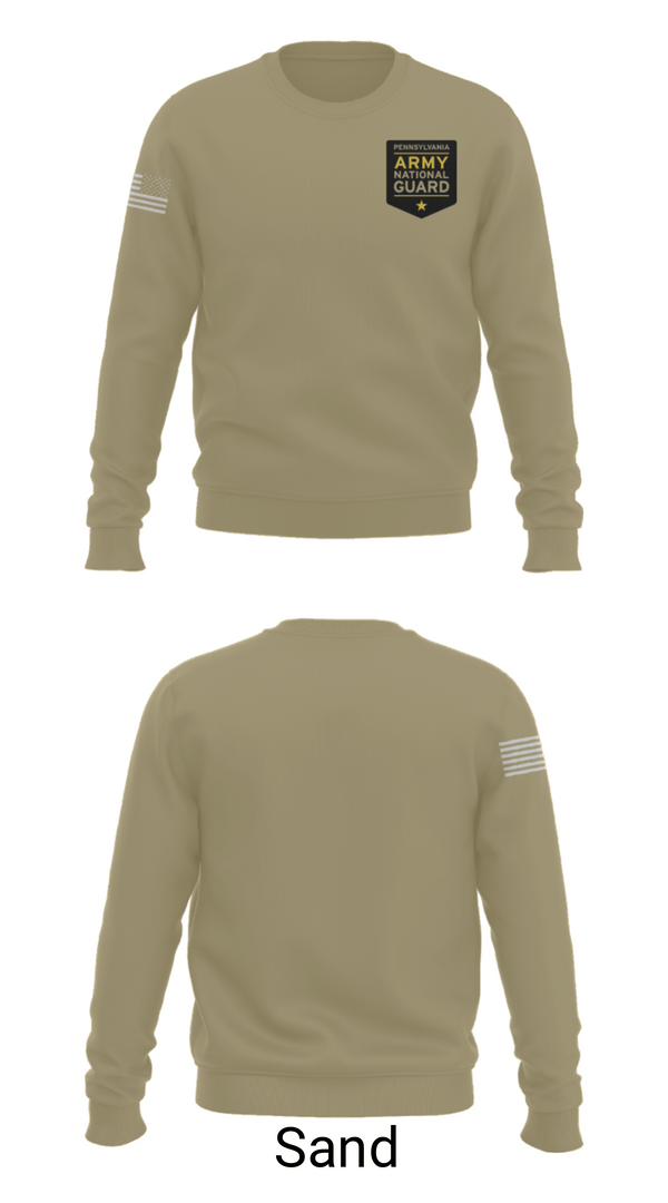 Crew Neck Sweatshirt, Recruiting, National Guard, Teamtime, Team time, sublimation, custom sports apparel, team uniforms, spirit wear, spiritwear, sports uniforms, custom shirts, team store, custom team store, fundraiser sports, apparel fundraiser