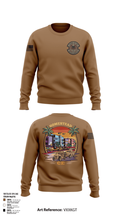 482D Civil Engineer Squadron 21891413 Crew Neck Sweatshirt - 121