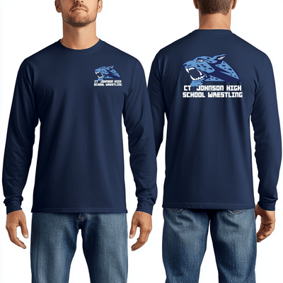 CT Johnson High School Wrestling 31935776 Long Sleeve Performance Shirt - 42