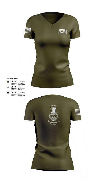 APSU RANGER CHALLENGE 6778670 Women's Short Sleeve V-neck Shirt - 1