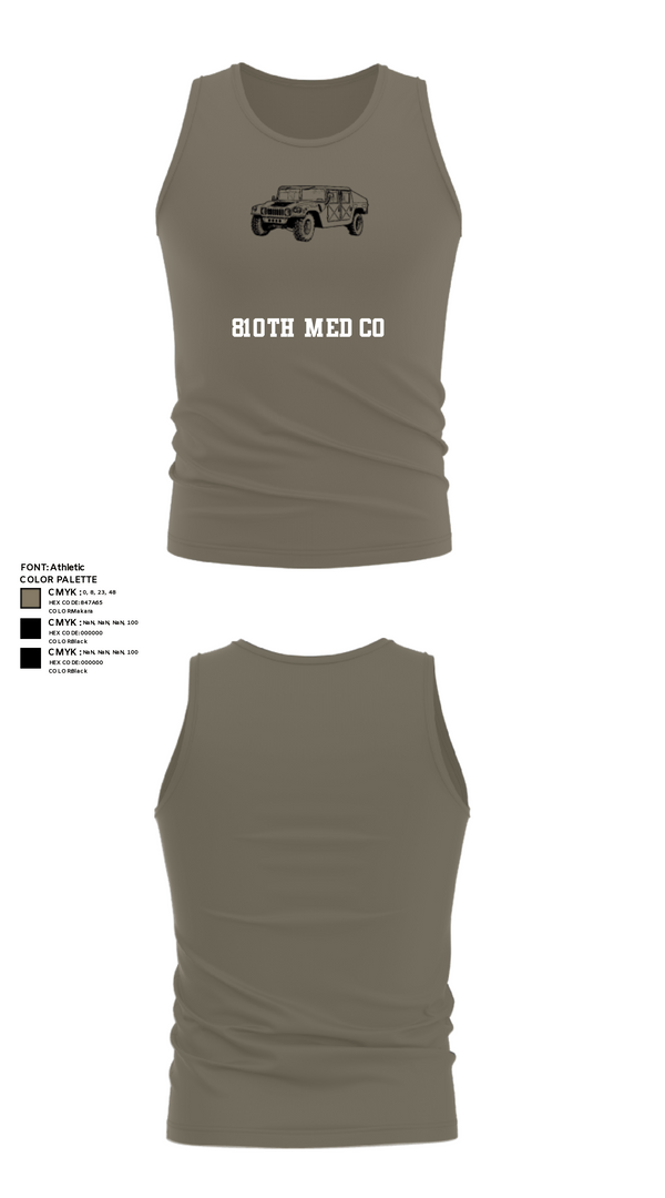 Tank Top, 810th med co, Army, Teamtime, Team time, sublimation, custom sports apparel, team uniforms, spirit wear, spiritwear, sports uniforms, custom shirts, team store, custom team store, fundraiser sports, apparel fundraiser