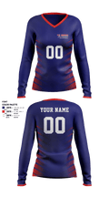 Wauneta-Palisade High School Volleyball 90886110 Women's Long Sleeve V-neck Shirt - 1