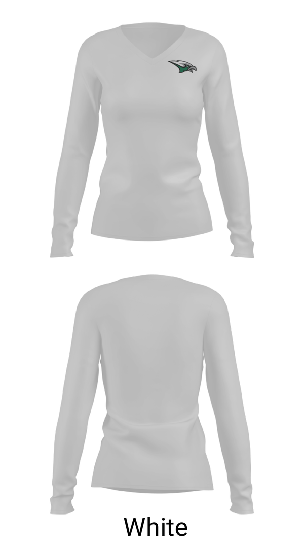 Womens Long Sleeve Vneck Shirt, Skutt Catholic High School Cheer, Cheer, Teamtime, Team time, sublimation, custom sports apparel, team uniforms, spirit wear, spiritwear, sports uniforms, custom shirts, team store, custom team store, fundraiser sports, apparel fundraiser
