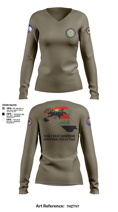 44th ICBT 60779242 Women's Long Sleeve V-neck Shirt - 109