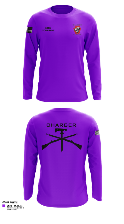 Charger Co. / 2-112th Infantry Battalion 37738588 Long Sleeve Performance Shirt - 26