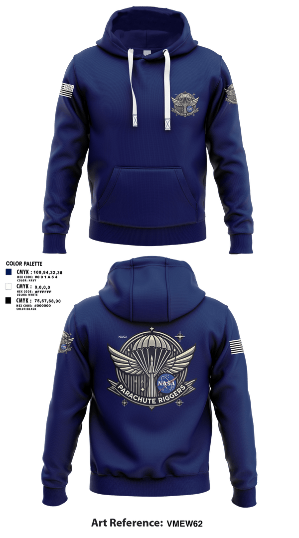 Hoodie, NASA PARACHUTE RIGGERS, , Teamtime, Team time, sublimation, custom sports apparel, team uniforms, spirit wear, spiritwear, sports uniforms, custom shirts, team store, custom team store, fundraiser sports, apparel fundraiser