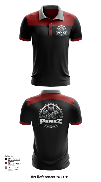 PÉREZ MOTORS 46833550 Short Sleeve Performance Polo - 125