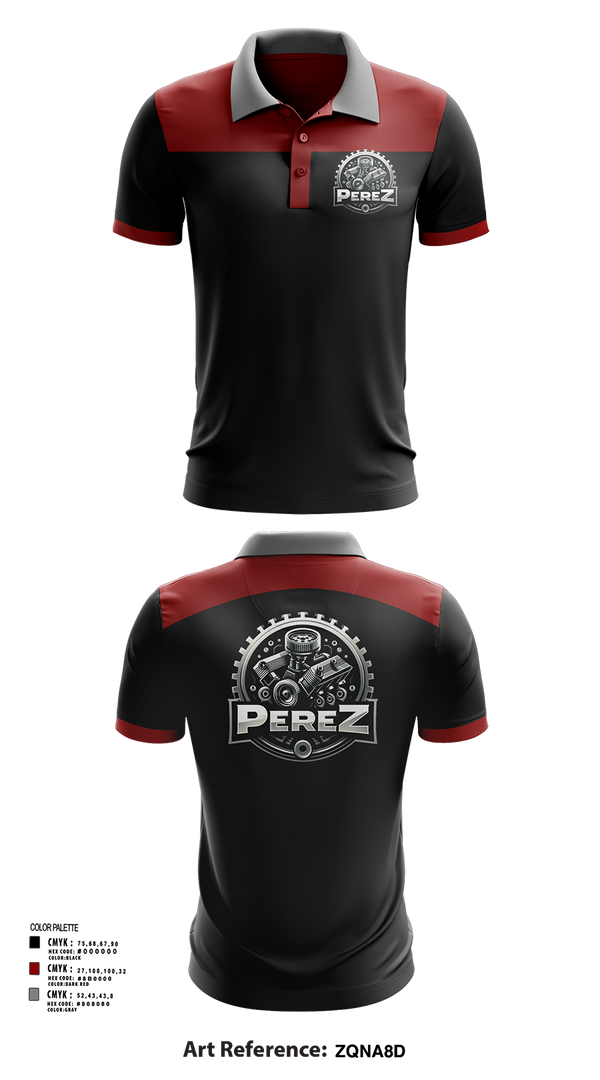 Short Sleeve Performance Polo, PÉREZ MOTORS, , Teamtime, Team time, sublimation, custom sports apparel, team uniforms, spirit wear, spiritwear, sports uniforms, custom shirts, team store, custom team store, fundraiser sports, apparel fundraiser