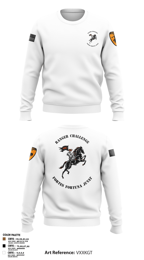 Crew Neck Sweatshirt, Ranger Challenge, , Teamtime, Team time, sublimation, custom sports apparel, team uniforms, spirit wear, spiritwear, sports uniforms, custom shirts, team store, custom team store, fundraiser sports, apparel fundraiser