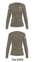 71st Maintenance Battalion 17381729 Women's Long Sleeve V-neck Shirt - 77