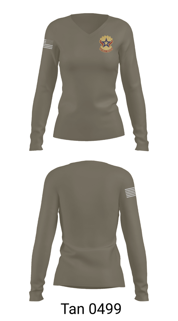 Womens Long Sleeve Vneck Shirt, 71st Maintenance Battalion, Army, Teamtime, Team time, sublimation, custom sports apparel, team uniforms, spirit wear, spiritwear, sports uniforms, custom shirts, team store, custom team store, fundraiser sports, apparel fundraiser