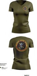 Battle Space Surveillance Company 88540160 Women's Short Sleeve V-neck Shirt - 9