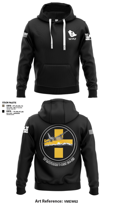 B Co 766 EN BeB 1st Platoon Armored Turtles Hoodie - 15