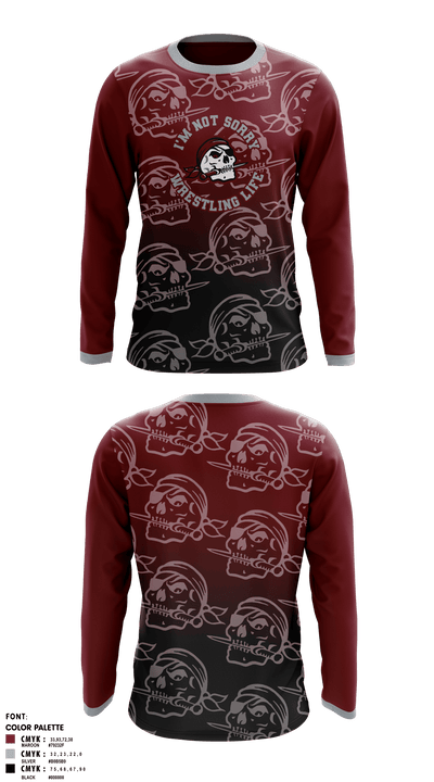 Braden River High School Wrestling 19591085 Long Sleeve Rash Guard Shirt - 3