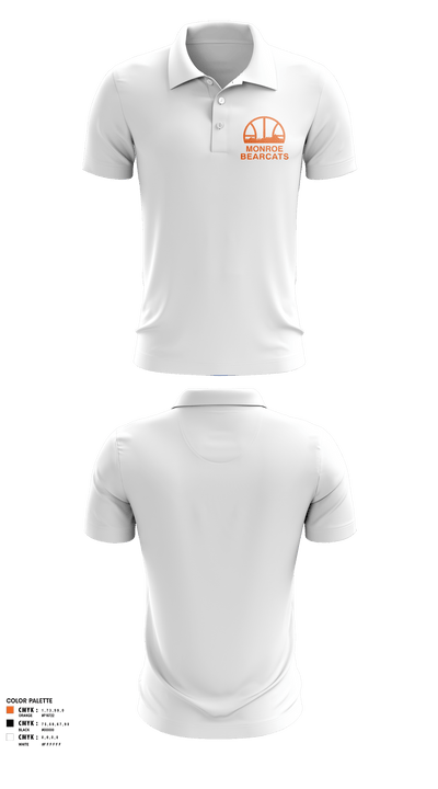 Monroe High School Basketball 86135082 Short Sleeve Performance Polo - 2