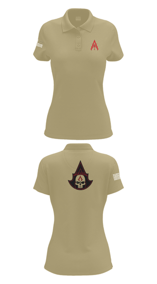 Women's Short Sleeve Performance Polo, A Co. 1-3 AB, Army, Teamtime, Team time, sublimation, custom sports apparel, team uniforms, spirit wear, spiritwear, sports uniforms, custom shirts, team store, custom team store, fundraiser sports, apparel fundraiser