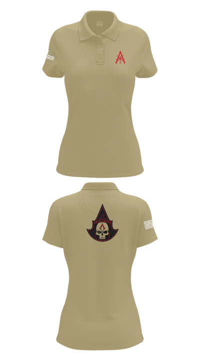 A Co. 1-3 AB 9856173 Women's Short Sleeve Performance Polo  - 95