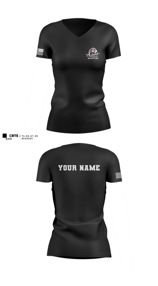 Womens Short Sleeve Vneck Shirt, Braden River High School Wrestling, Wrestling, Teamtime, Team time, sublimation, custom sports apparel, team uniforms, spirit wear, spiritwear, sports uniforms, custom shirts, team store, custom team store, fundraiser sports, apparel fundraiser