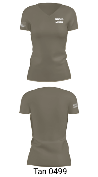 Womens Short Sleeve Vneck Shirt, 389th MI BN, Army, Teamtime, Team time, sublimation, custom sports apparel, team uniforms, spirit wear, spiritwear, sports uniforms, custom shirts, team store, custom team store, fundraiser sports, apparel fundraiser