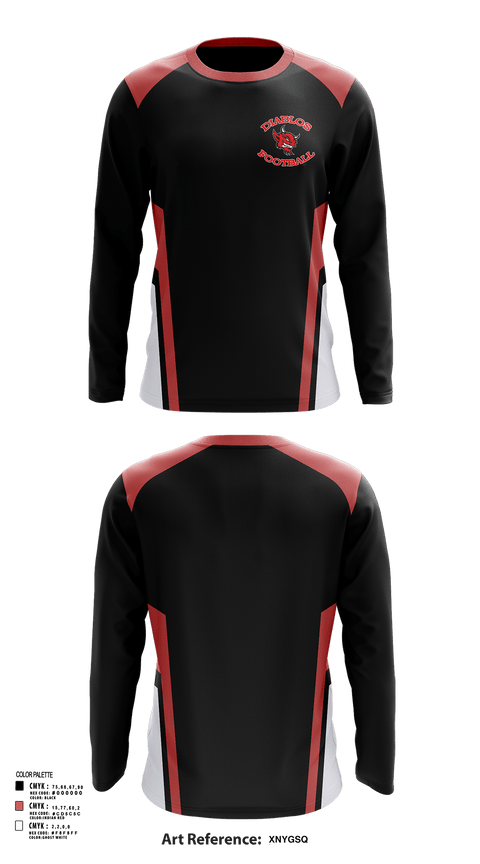 Long Sleeve Performance Shirt, Football Diablos, , Teamtime, Team time, sublimation, custom sports apparel, team uniforms, spirit wear, spiritwear, sports uniforms, custom shirts, team store, custom team store, fundraiser sports, apparel fundraiser