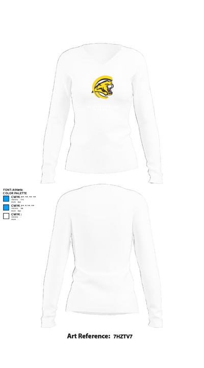 Mankato East High School Cross Country 61352220 Women's Long Sleeve V-neck Shirt - 15