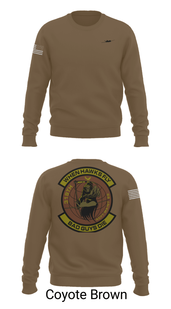 Crew Neck Sweatshirt, 319th Maintenance Squadron, Air Force, Teamtime, Team time, sublimation, custom sports apparel, team uniforms, spirit wear, spiritwear, sports uniforms, custom shirts, team store, custom team store, fundraiser sports, apparel fundraiser