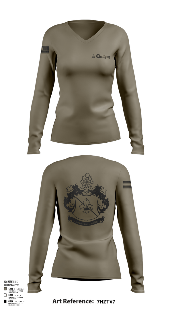 Womens Long Sleeve Vneck Shirt, NA, Army, Teamtime, Team time, sublimation, custom sports apparel, team uniforms, spirit wear, spiritwear, sports uniforms, custom shirts, team store, custom team store, fundraiser sports, apparel fundraiser