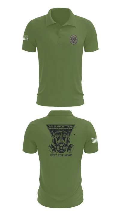 61st CST 56297636 Short Sleeve Performance Polo - 47