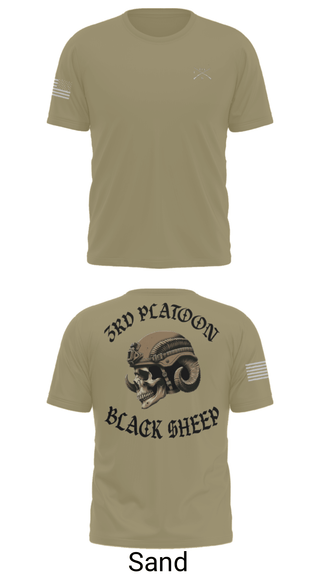 Old School Cotton Feel Shirt, 3rd PLT Black Sheep, Army, Teamtime, Team time, sublimation, custom sports apparel, team uniforms, spirit wear, spiritwear, sports uniforms, custom shirts, team store, custom team store, fundraiser sports, apparel fundraiser