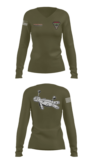 Women's Long Sleeve Vneck Shirt, A Co.2-10 AHB, , Teamtime, Team time, sublimation, custom sports apparel, team uniforms, spirit wear, spiritwear, sports uniforms, custom shirts, team store, custom team store, fundraiser sports, apparel fundraiser
