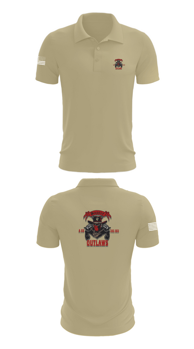 1st Cav 3rd BEB ACO “Outlaw” 26050873 Short Sleeve Performance Polo - 87