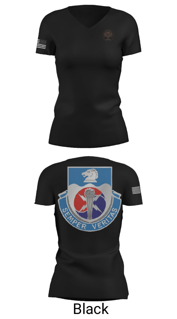 Womens Short Sleeve Vneck Shirt, 312TH MI BN, CHARLIE DETACHMENT, Army, Teamtime, Team time, sublimation, custom sports apparel, team uniforms, spirit wear, spiritwear, sports uniforms, custom shirts, team store, custom team store, fundraiser sports, apparel fundraiser